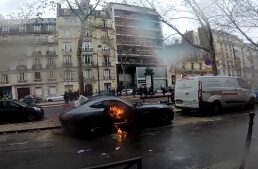 Mercedes-AMG GT destroyed in protests in Paris. How is the car guilty?