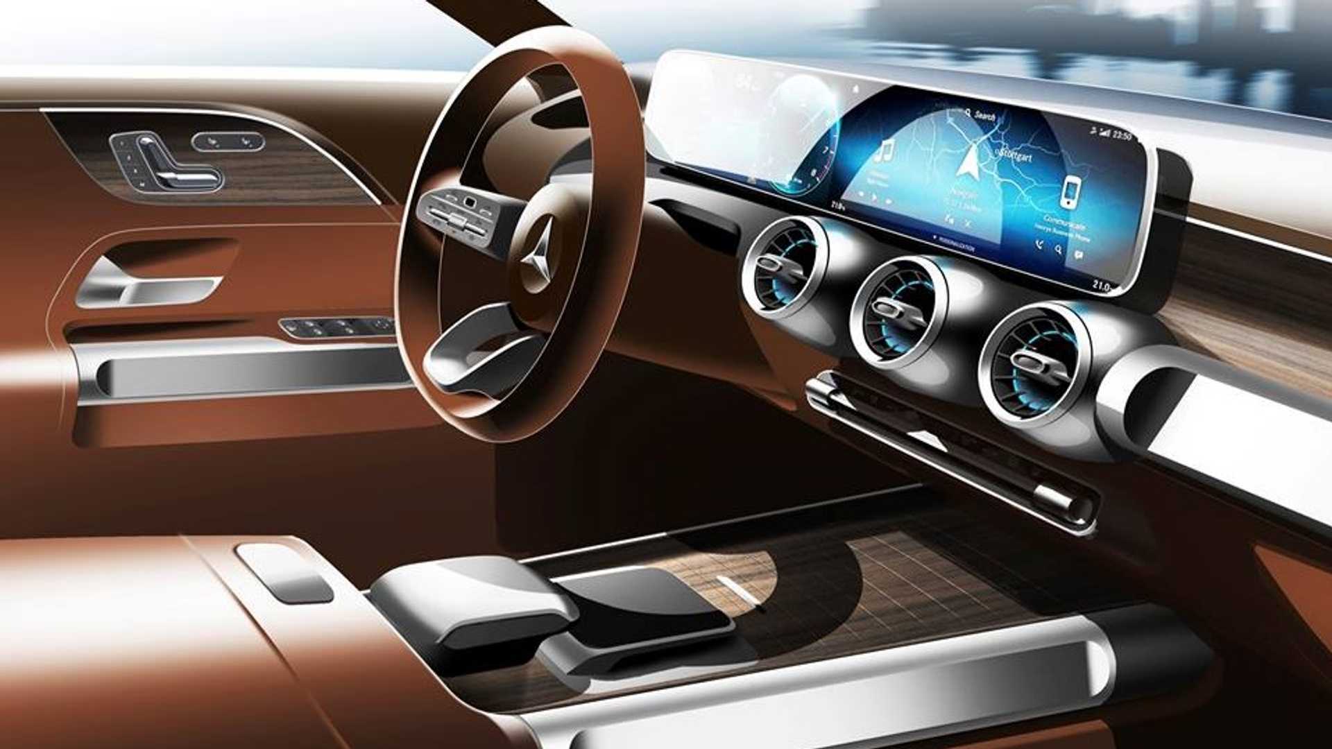 Mercedes Benz Glb To Debut In Concept Guise At Shanghai Auto Show First Interior Picture Mercedesblog