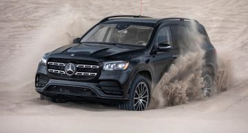 The new Mercedes-Benz GLS fights sand dunes with its E-Active Body Control