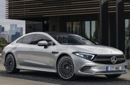Realistic render previews electric sedan Mercedes-Benz EQS design