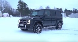 Mercedes-AMG G63 dropped from the helicopter