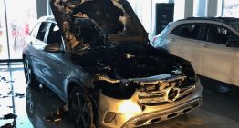 Burned down to the ground. Mercedes-Benz GLC ignites in Boston dealership