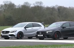 The son fights his father: new Mercedes-AMG A 45 S versus the old one