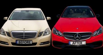 How can a Mercedes-Benz E-Class be converted into its facelift version?