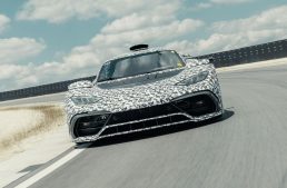 Mercedes-AMG One performs speed testing on the Mercedes test center