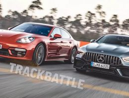 The Porsche Panamera Turbo takes on the Mercedes-AMG GT 63 S 4-Door Coupe on the racetrack