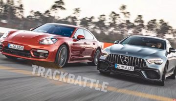 The Porsche Panamera Turbo takes on the Mercedes-AMG GT 63 S 4-Door Coupe on the racetrack