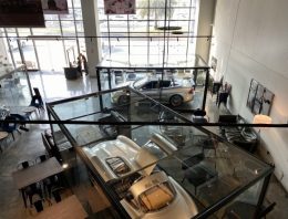 Mercedes CLK DTM Cabrio and other very rare Mercedes as a permanent exhibition in a cafe in Abu Dhabi