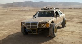 300 SD W 126 converted into off-road Mercedes S-Class for rally raid