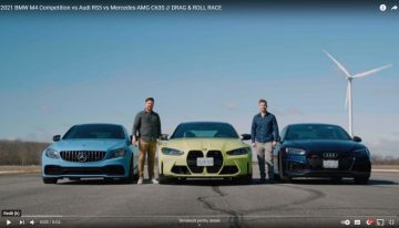 Drag race BMW M4 vs Audi RS5, Mercedes-AMG C 63S (Video)