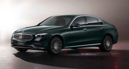 Mercedes-Benz at the Shanghai Motor Show. The long-wheelbase C-Class makes its debut