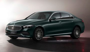 Mercedes-Benz at the Shanghai Motor Show. The long-wheelbase C-Class makes its debut