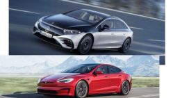 First comparison: Mercedes EQS vs Tesla Model S