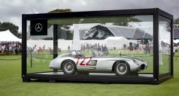 Mercedes-Benz 300 SLR “722” of Sir Stirling Moss on display at the F1 British Grand Prix