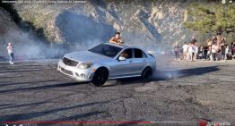 Mercedes C 63 AMG destroyed rear axle while doing drifts
