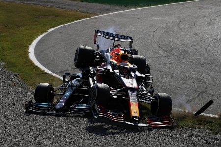Lewis Hamilton crash Monza