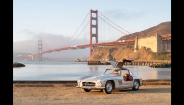 A 1955 Mercedes 300 SL for sale at a Bonhams auction starting at 1.3 million USD