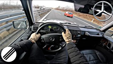 10-Year Old Brick-Shaped Mercedes-Benz G-Class Makes Autobahn Getaway