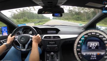 Mercedes C63 AMG Estate Marches on the Autobahn With Its Glorious 6.2-Liter V8