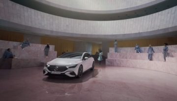 Mercedes-Benz Filmed EQE Commercial in Kyiv During War