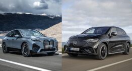 First BMW iX vs. Mercedes EQE SUV comparison