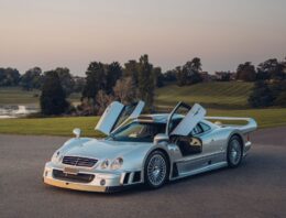 Two very rare Mercedes CLK GTRs, Coupe and Roadster, for sale at Sotheby’s Las Vegas auction