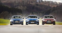 Press review Mercedes CLE versus Audi A5 Coupe, BMW 4 Series coupe by auto motor und sport