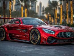 Tasteful Mercedes Customization: Coordinating Wrap Color, Wheels, Stance, and Lighting
