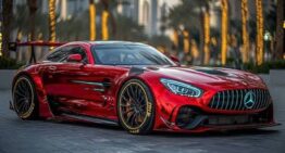 Tasteful Mercedes Customization: Coordinating Wrap Color, Wheels, Stance, and Lighting