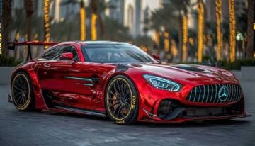 Tasteful Mercedes Customization: Coordinating Wrap Color, Wheels, Stance, and Lighting