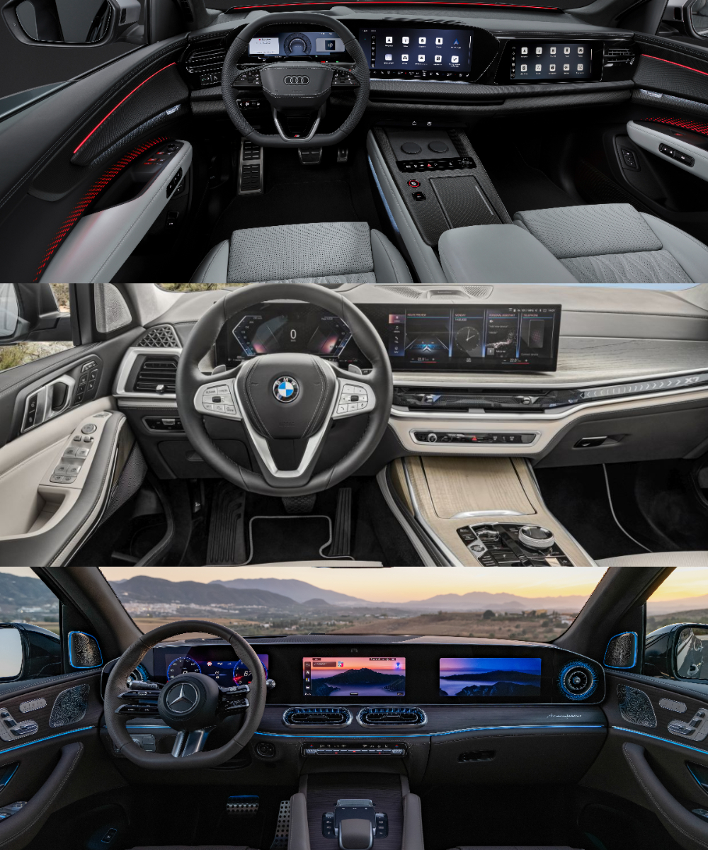 Audi Q9, BMW X7, Mercedes GLS 